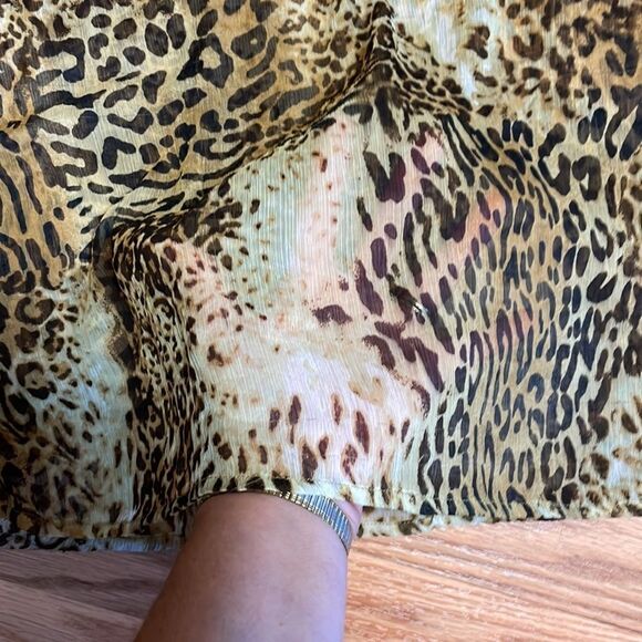 Additions but Chico’s Leopard Shirt, semi sheer top, V-neck, size 3, large - Picture 8 of 8